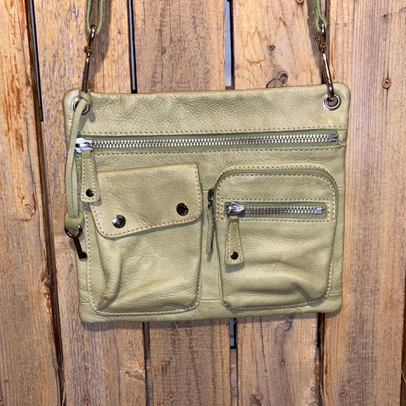 Fossil Green Leather Crossbody - Picture 2 of 8